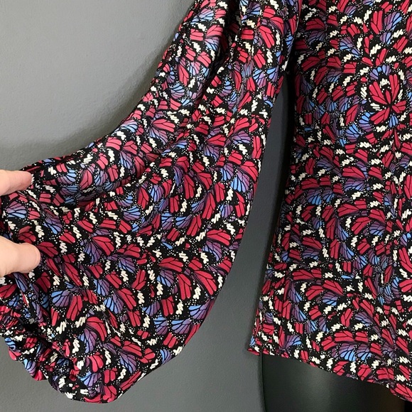 Lovers+Friends Butterfly Wings Split Sleeve Top S - Picture 2 of 7